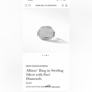 David Yurman Albion Pave Diamond Ring